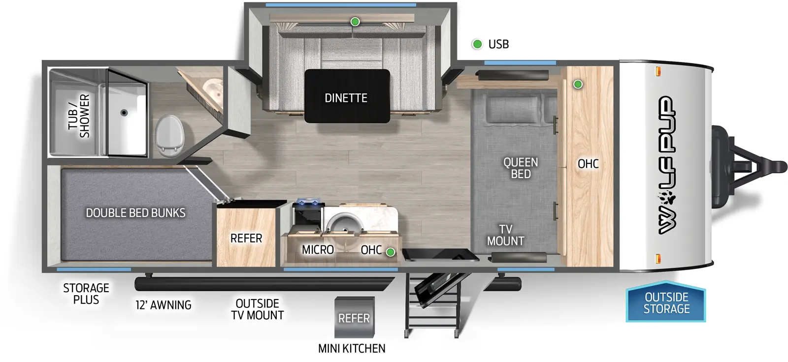 Cherokee 17JWBL Floorplan